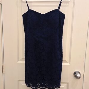 NWOT Lilly Pulitzer  Shelli Eyelet Mini Dress - True Navy Pinwheel Eyelet